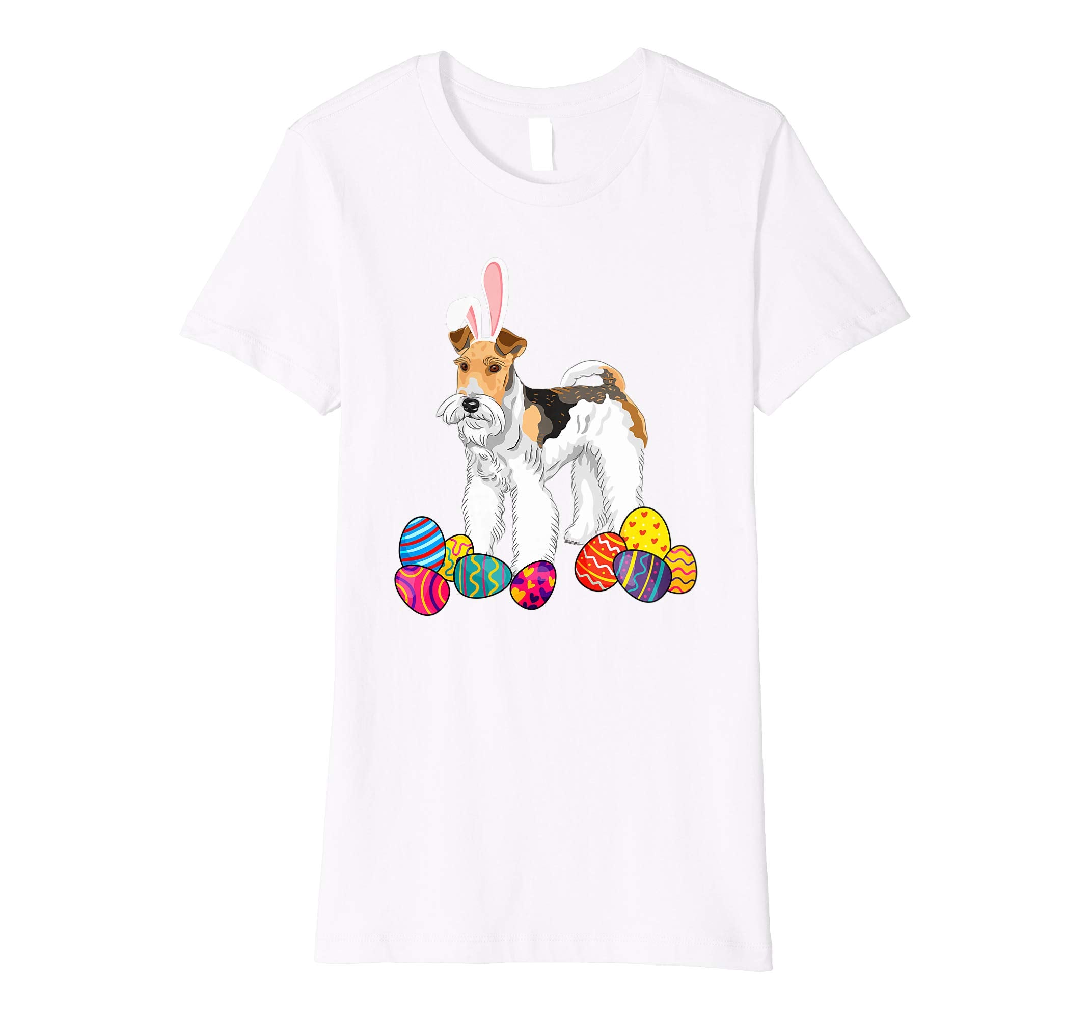 Wire Fox Terrier Bunny Ear With Egg Easter Easter Day Shirt