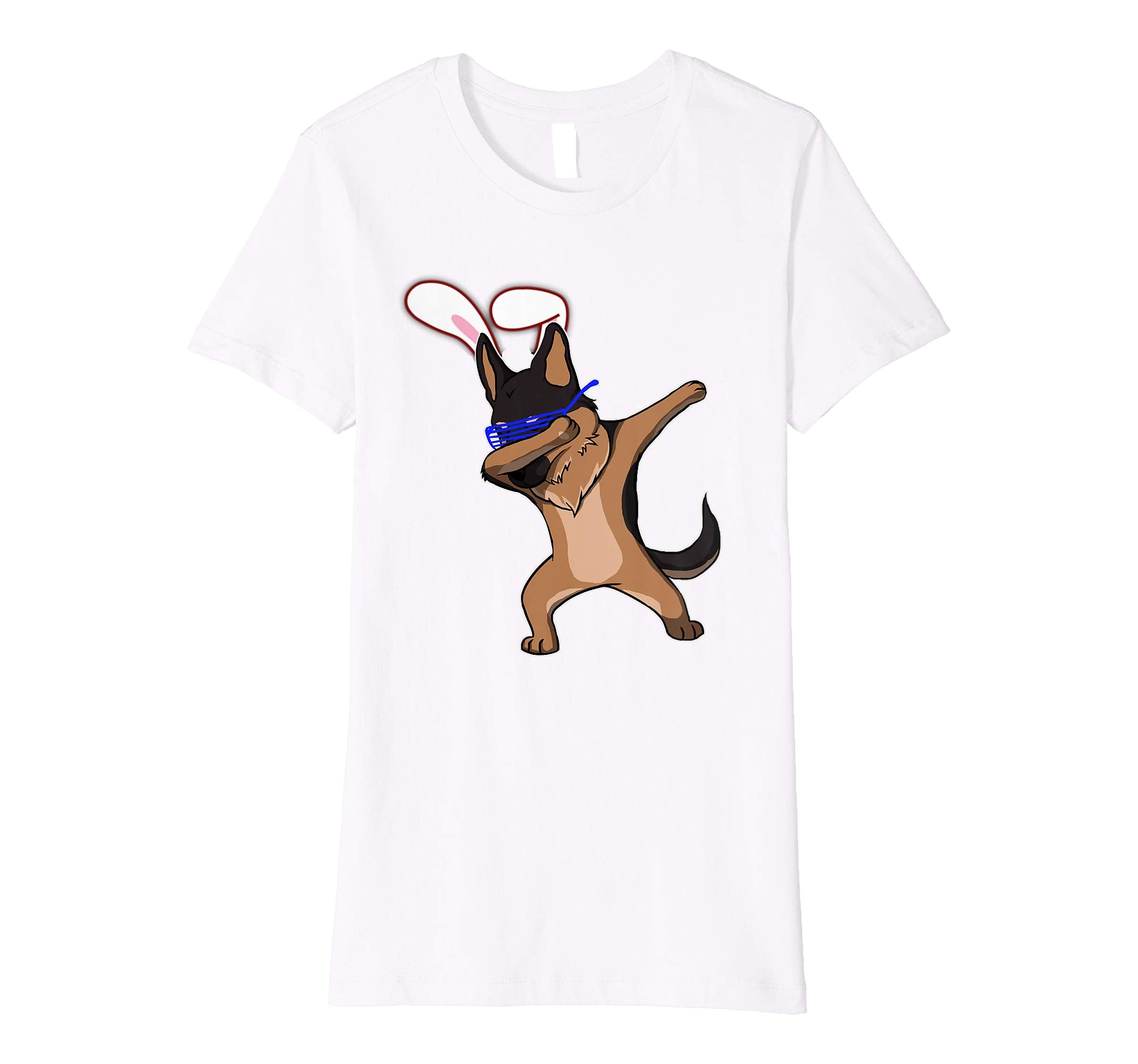Easter Bunny Dabbing German Shepherd Dog Tshirt Rabbit Ears