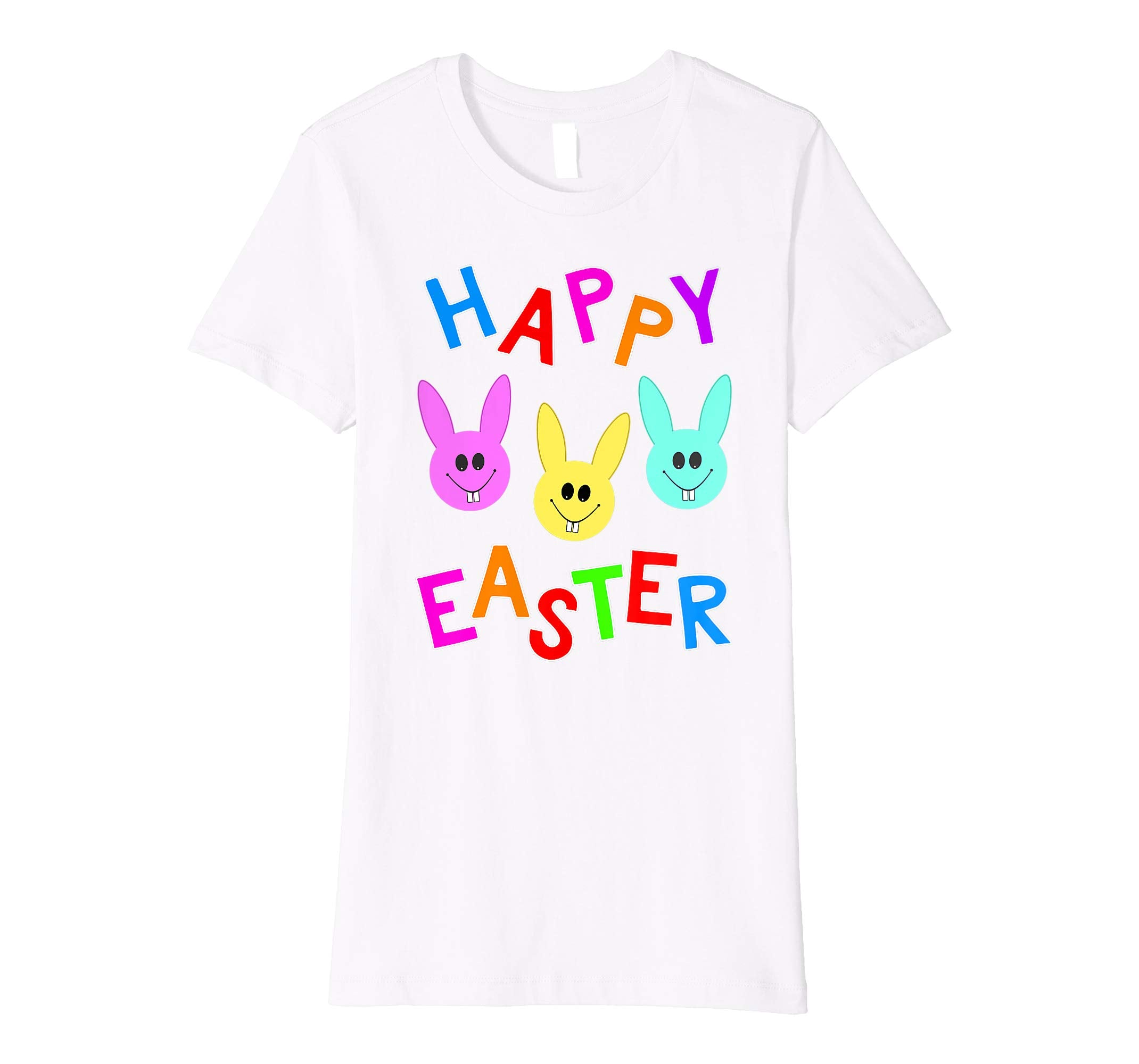 Happy Easter T shirt Cute Bunnies Colorful Bunny Boys Girls