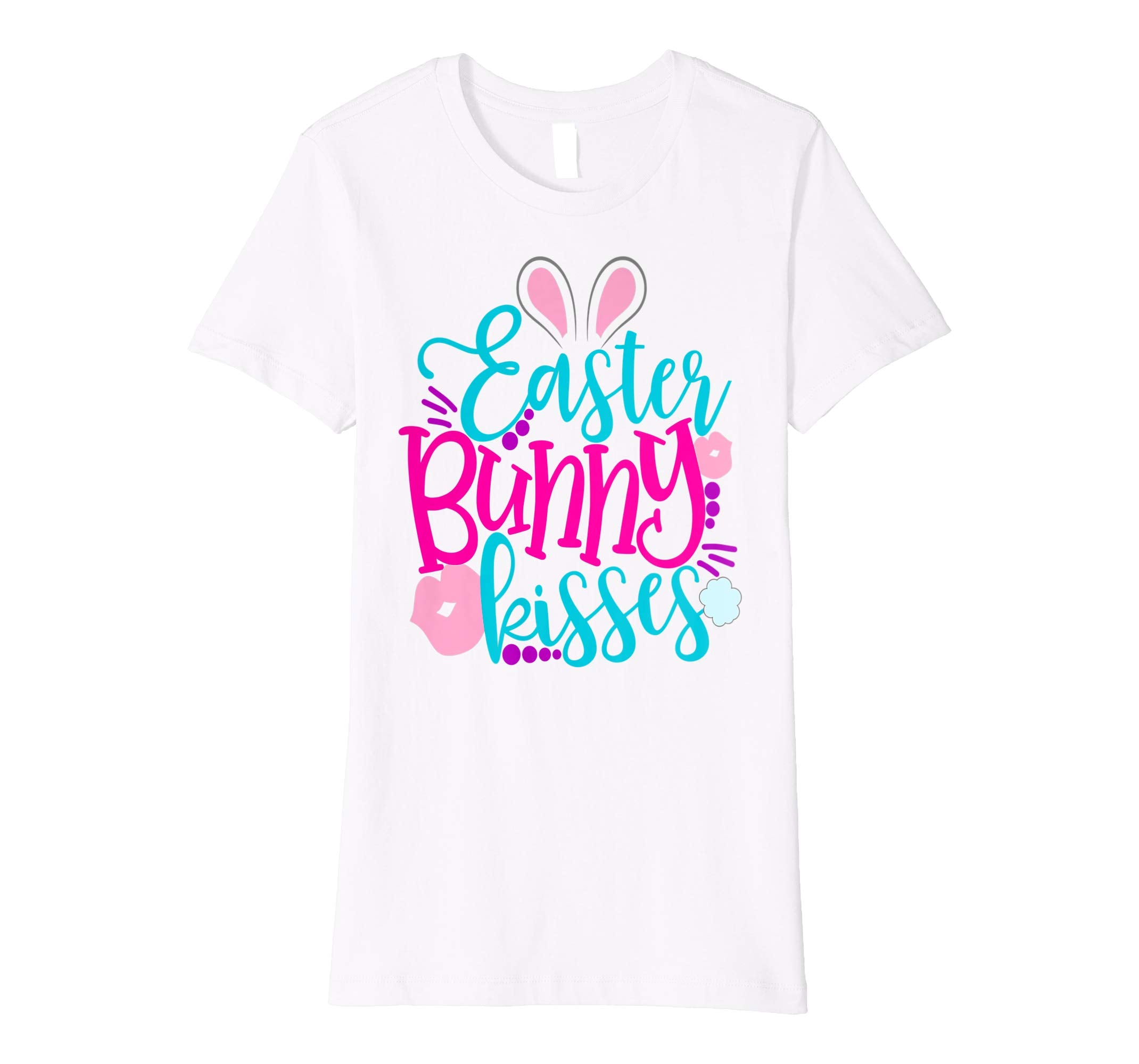 Easter Bunny Kisses Easter Shirt Cute Kids Lips School Girls