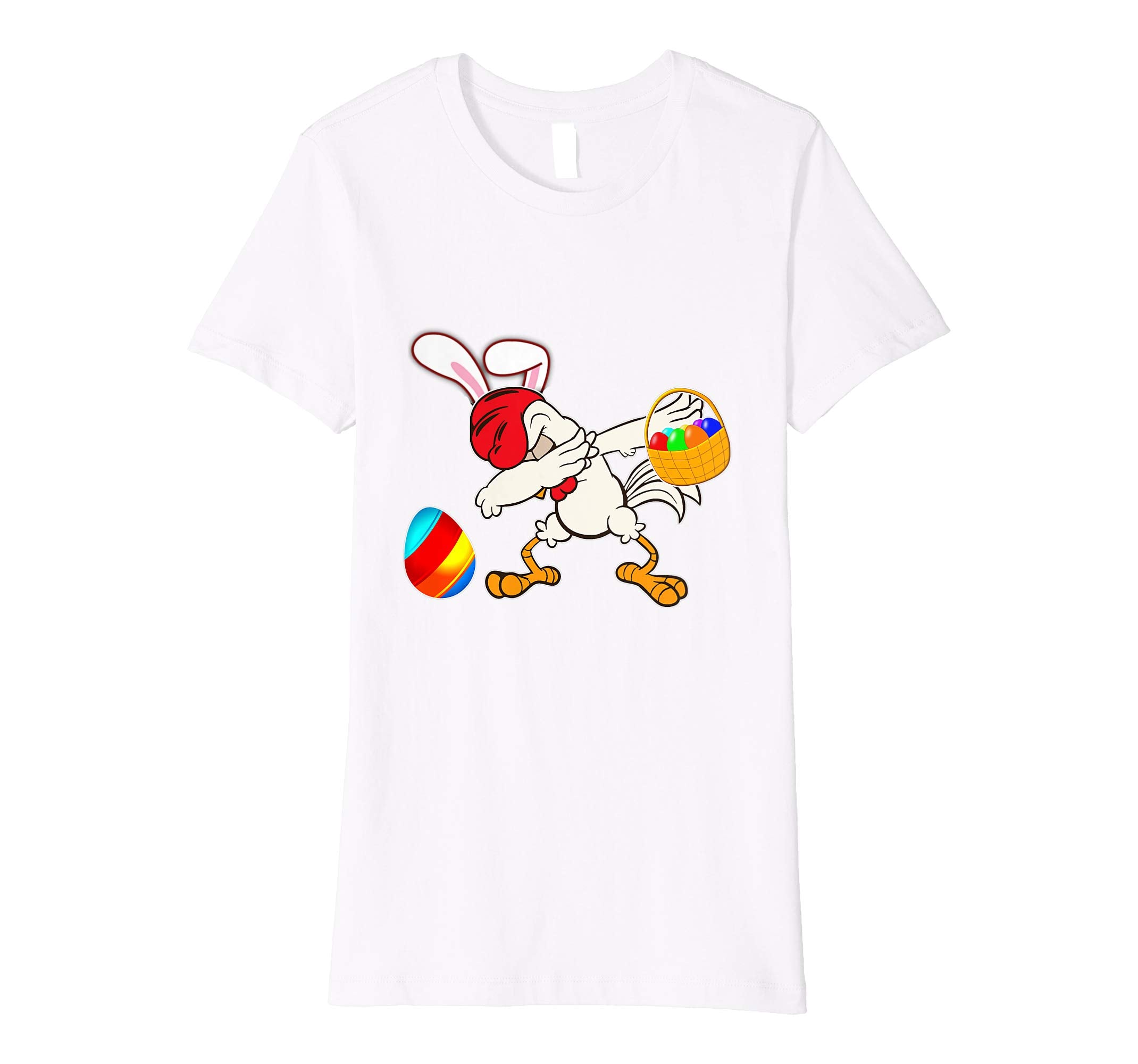 Easter Bunny Dabbing Chicken Tshirt Easter Egg Basket