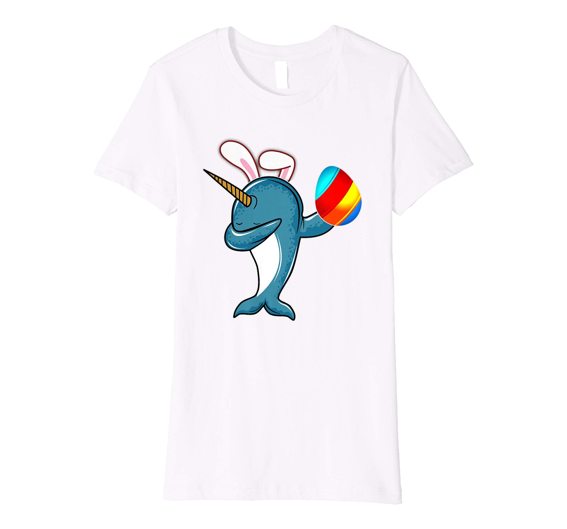 Easter Bunny Dabbing Narwhal Unicorn Tshirt Egg Ears Gift