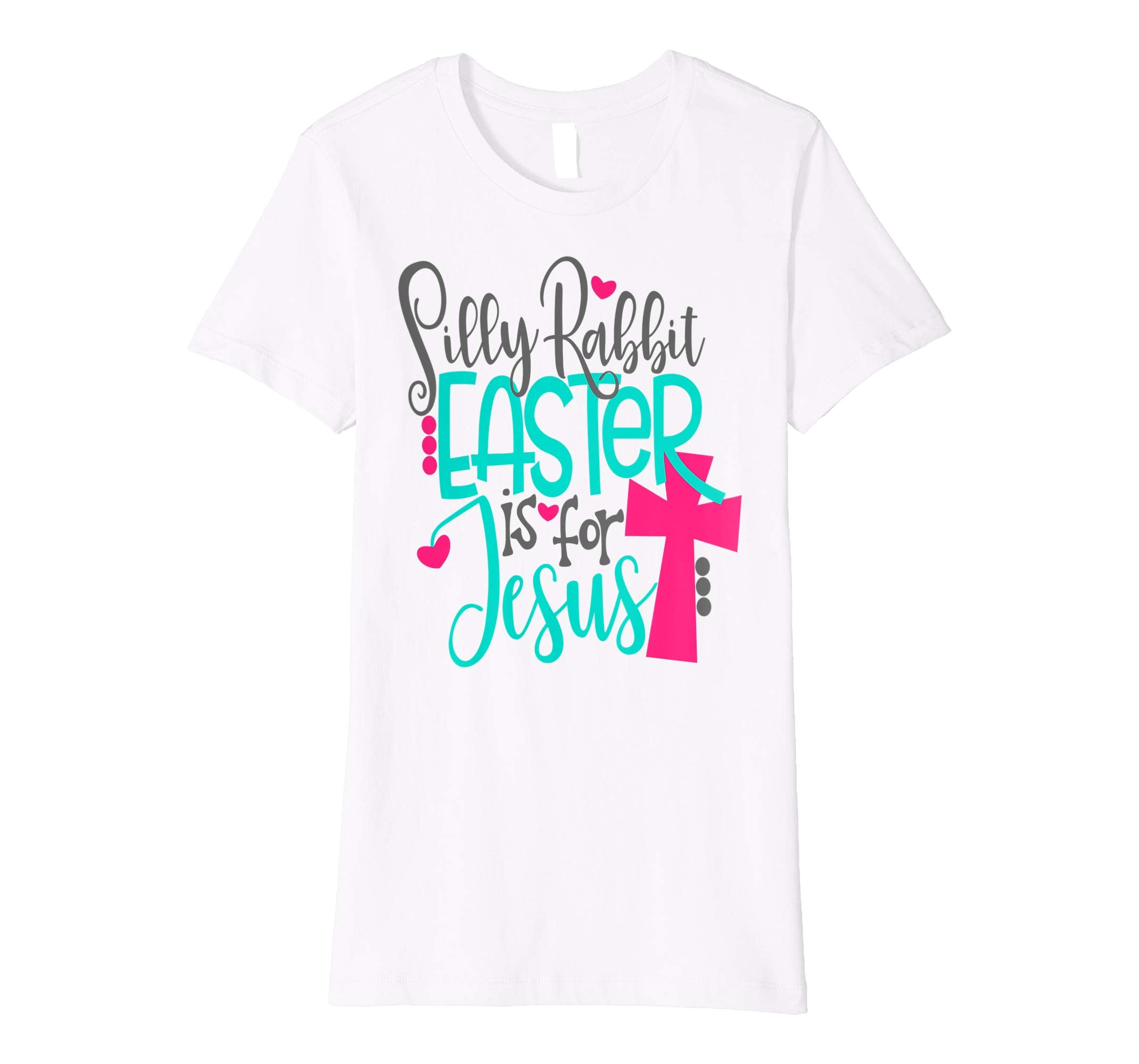 Silly Rabbit Easter Is For Jesus Bunny Shirt Cute Kids Cross