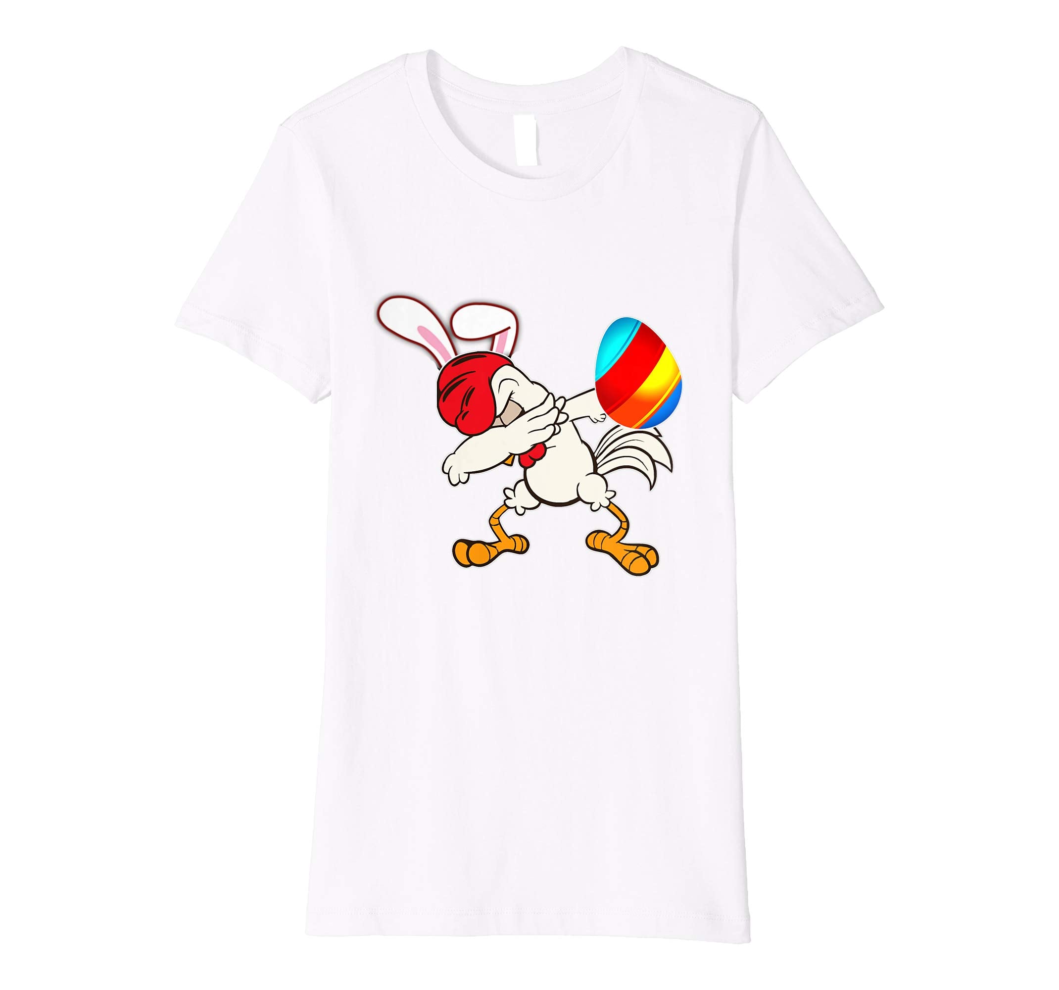 Easter Bunny Dabbing Chicken Rooster Tshirt Egg Ears Gift