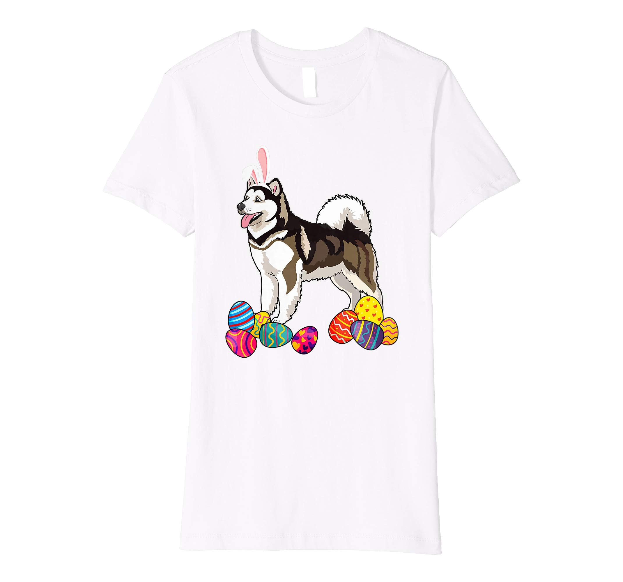 Alaskan Malamute Bunny Ear With Egg Easter Easter Day Shirt