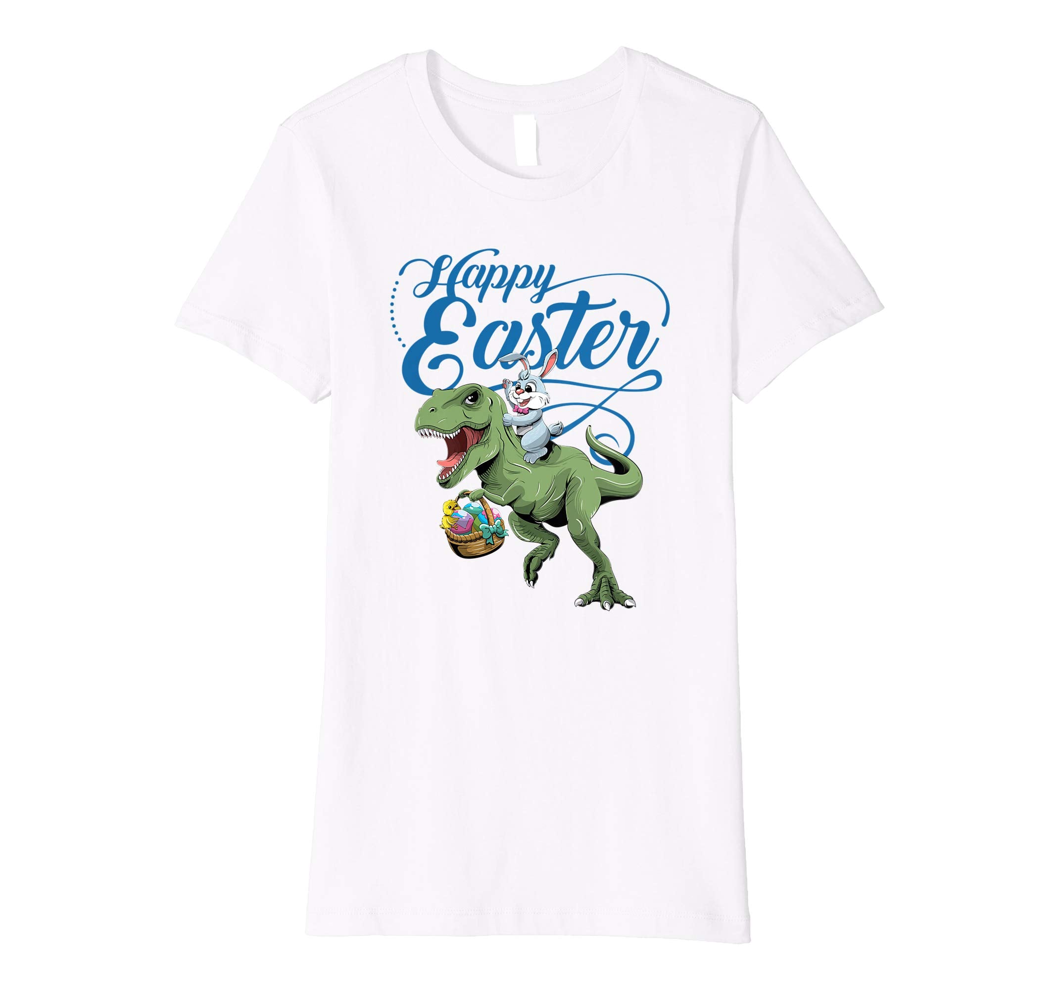 Easter T Shirt for Kids with Cool Bunny and T-rex Egg Hunt