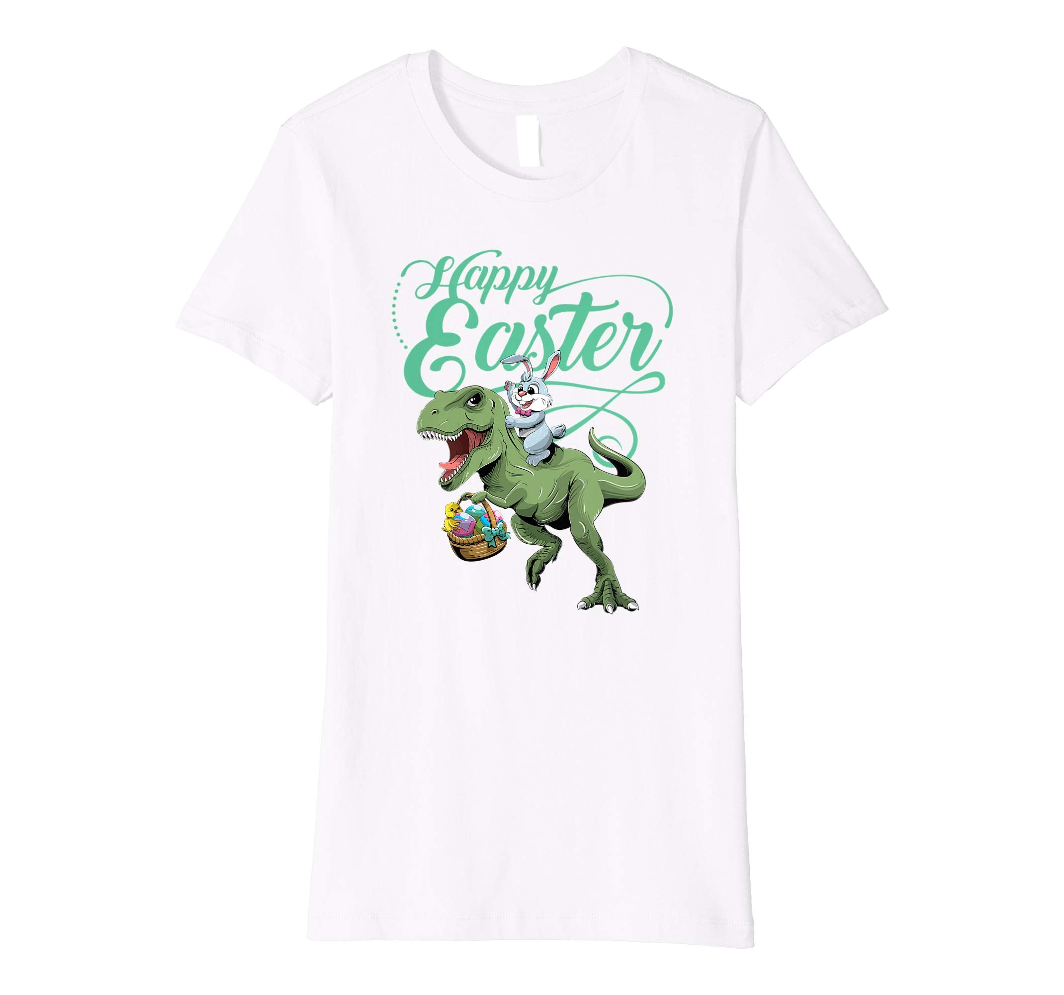 Easter T Shirt for Kids with Cool Bunny and T-rex Egg Hunt