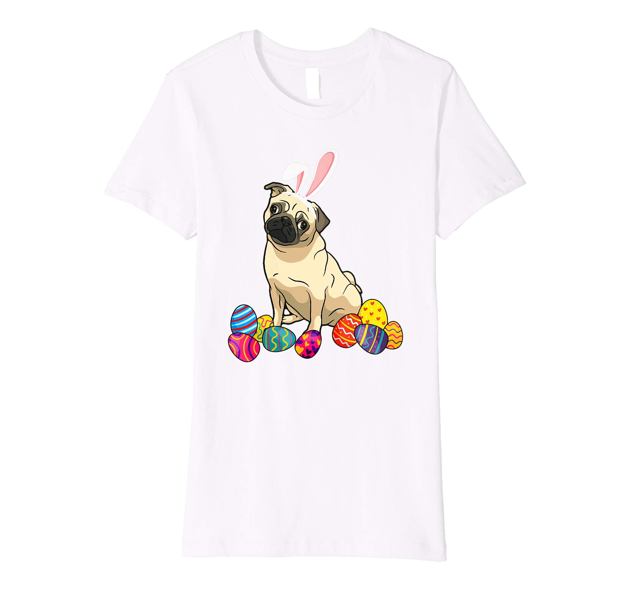Pug Bunny Ear With Egg Easter Easter Day Shirt
