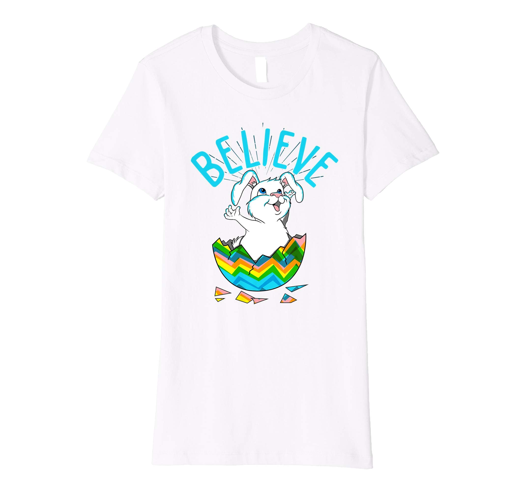 Cute Easter Bunny Shirt Kids Believe Cute Eggs Boys Girls