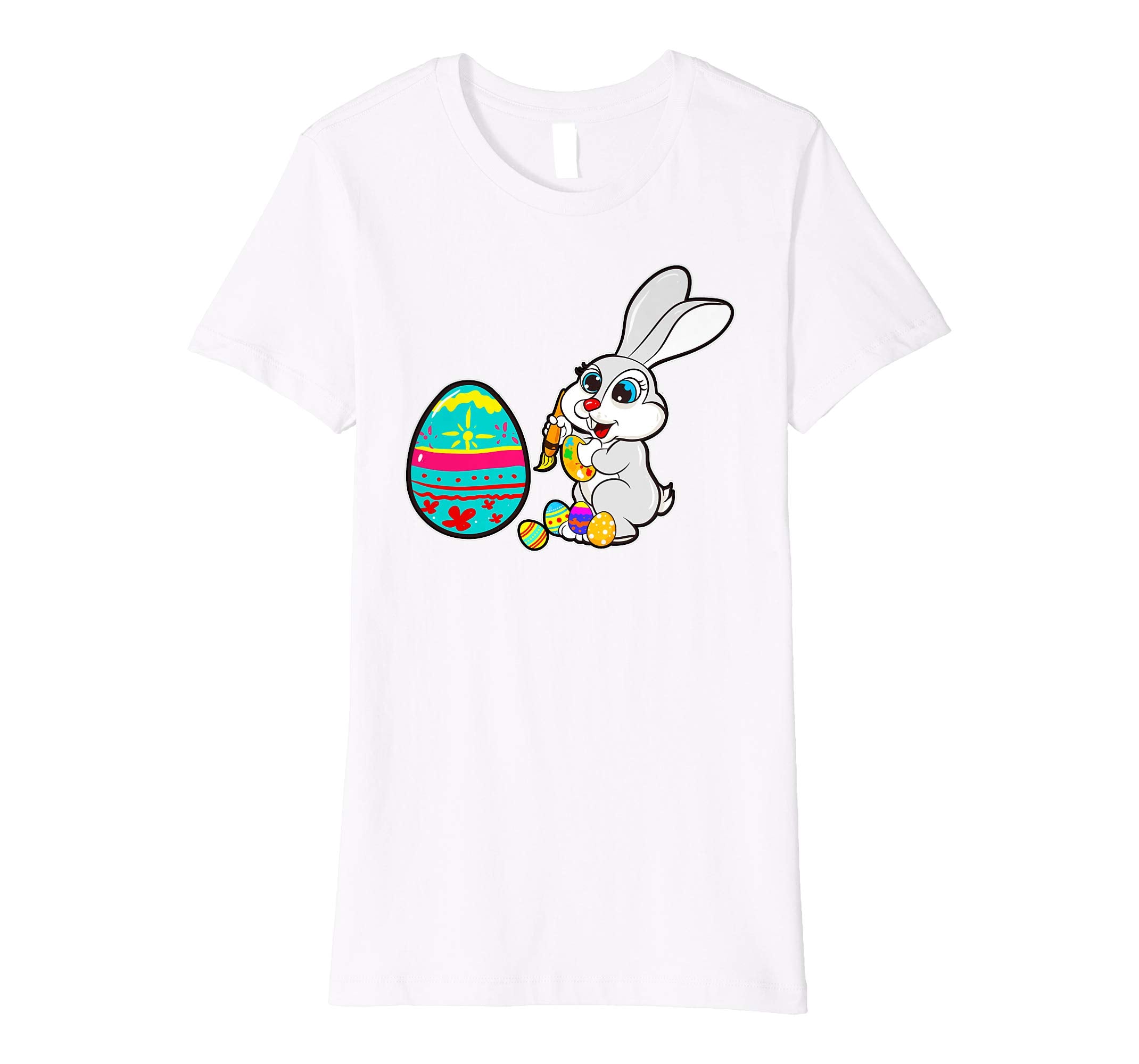 Cute Easter Bunny Shirt Painting Eggs Kids School Egg Hunt