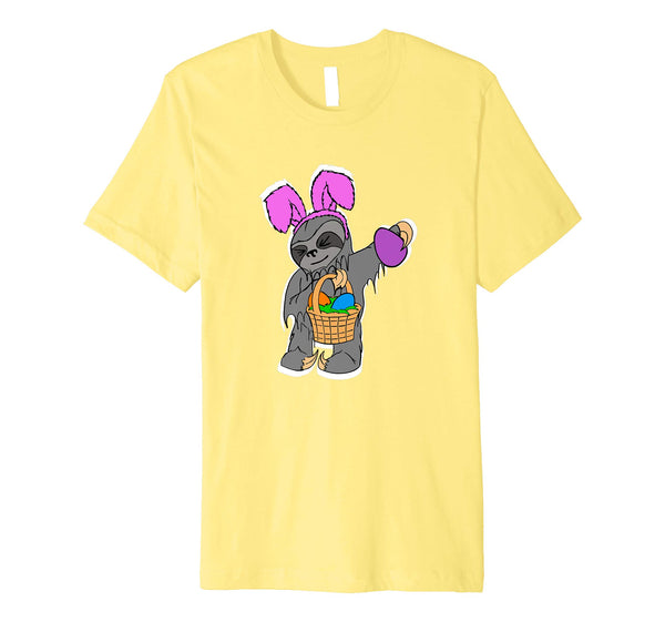 Mens Funny Sloth Shirt Cool Easter Basket Gift Idea