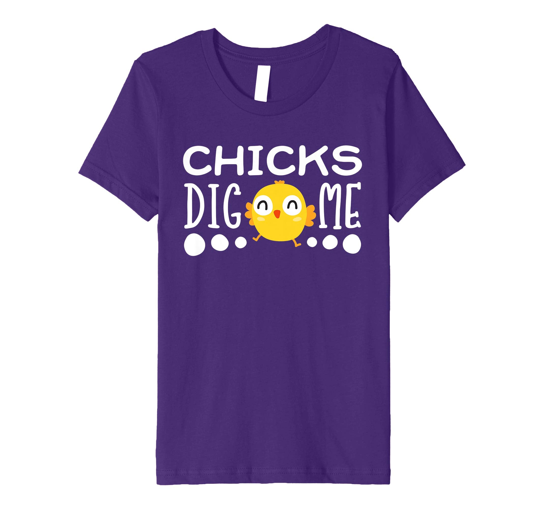 Chicks Dig Me Egg Hunt Happy Easter Kids Boys Girls T Shirt