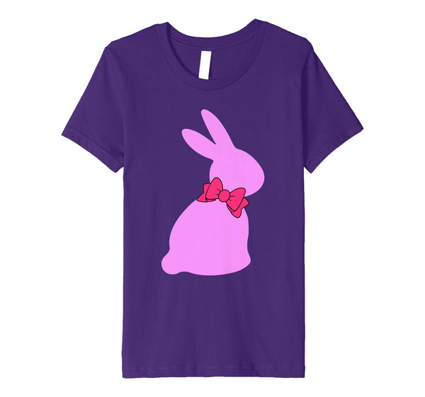 Happy Easter Bunny Silhouette Bow Boys Girls Kids T Shirt