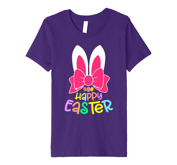 Bunny Ears Eggs Happy Easter Kids Boys Girls T Shirt Gift