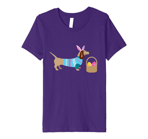 Weiner Daschund Easter T-shirt Doxie in Dog Dress