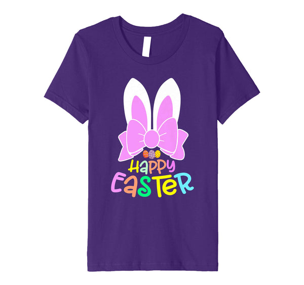 Bunny Ears Eggs Happy Easter Kids Boys Girls T Shirt Gift