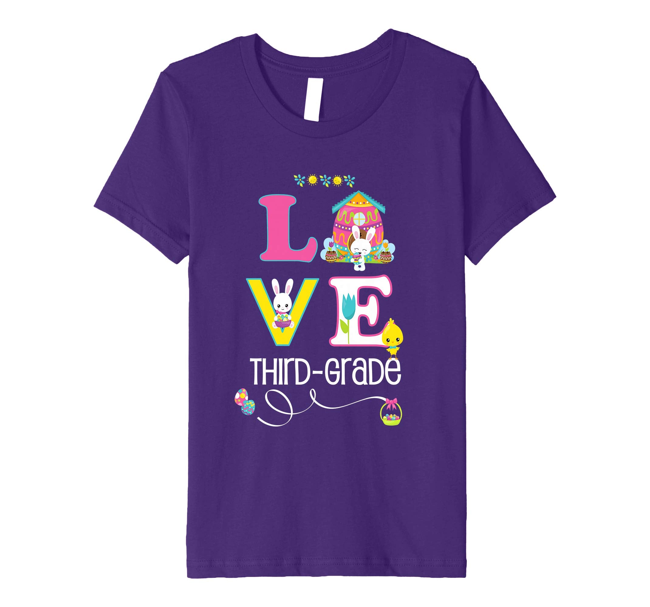 Third Grade Easter School Teacher & Students Cute Love Shirt