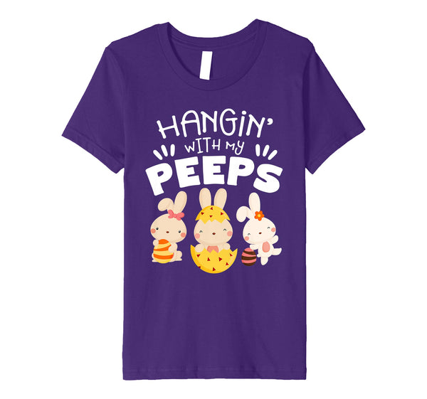 Hanging With My Peeps Happy Easter Kids Boys Girls T Shirt