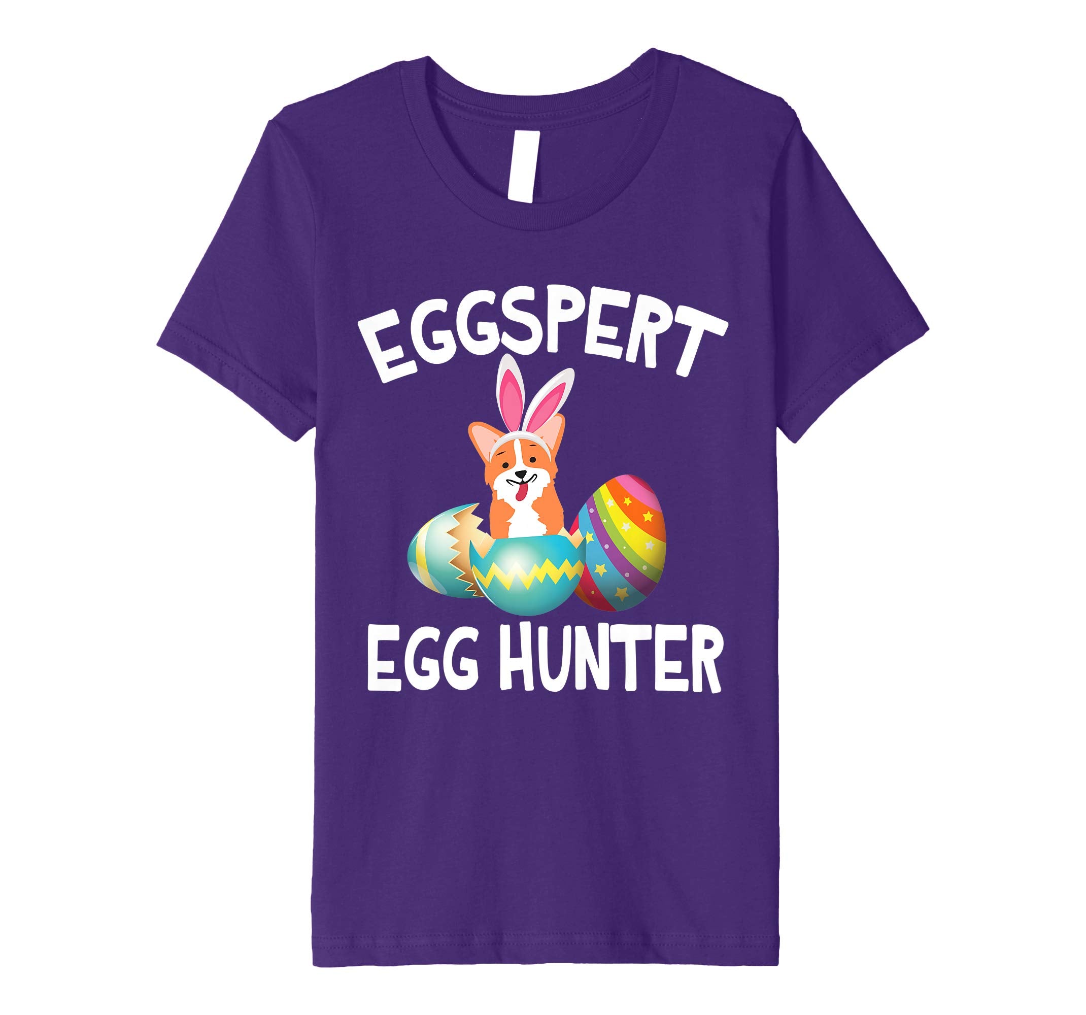 Corgi Bunny Dog Opening Easter Egg Eggspert Egg Hunter Shirt