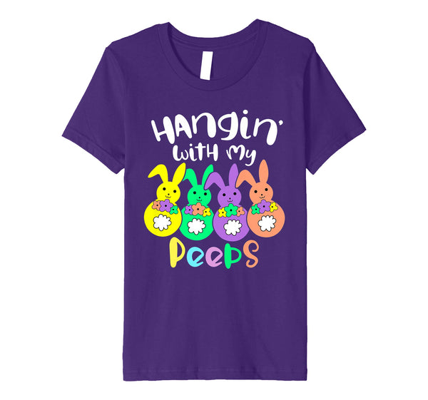 Hanging With My Peeps Happy Easter Kids Boys Girls T Shirt