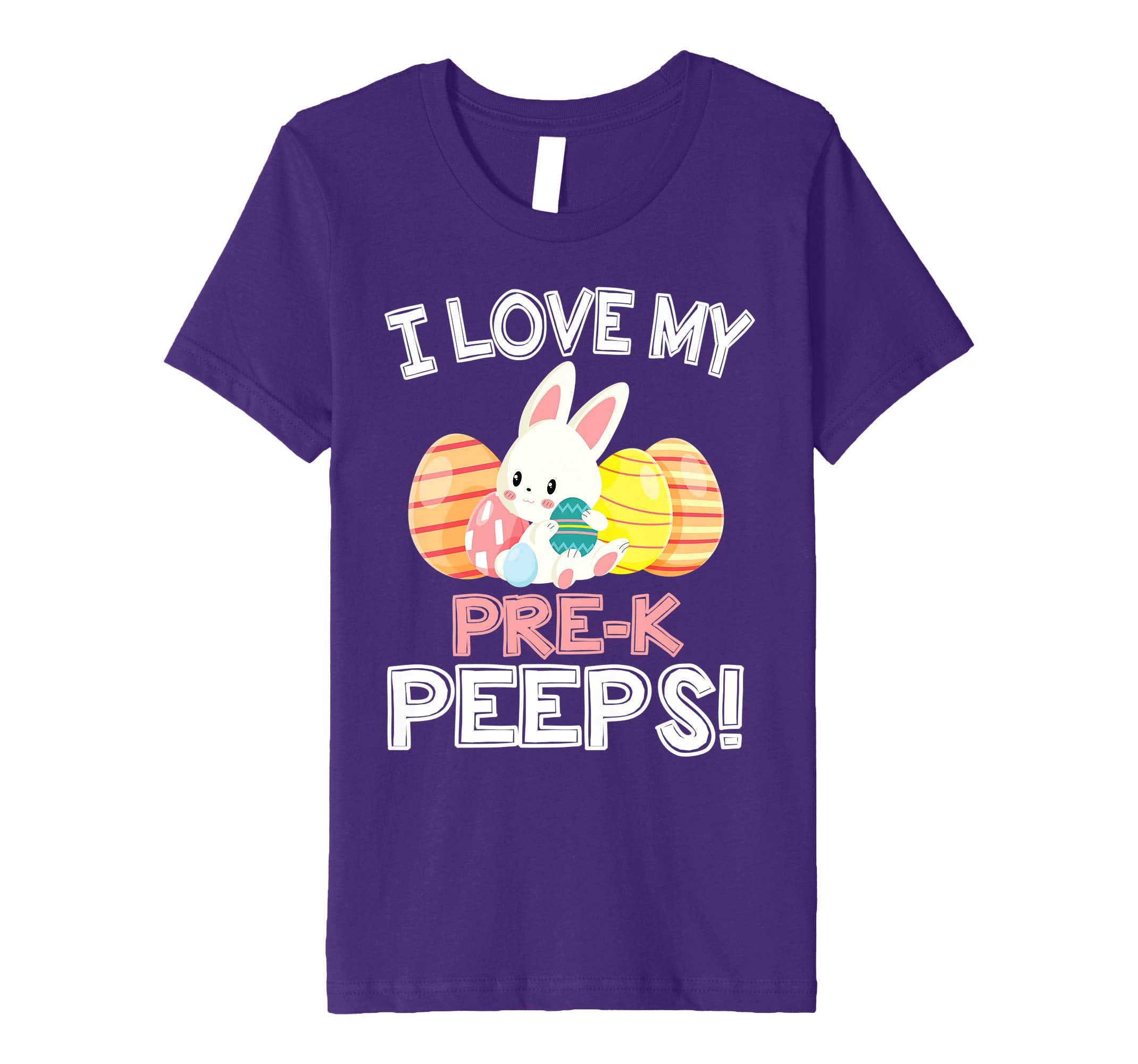 Rabbit & Easter Eggs I Love My Pre-k Peeps Teacher Shirt