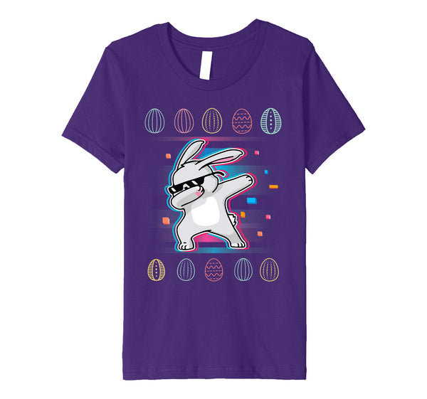 Vintage Rabbit Bunny Dabbing Around Easter Eggs Retro Shirt