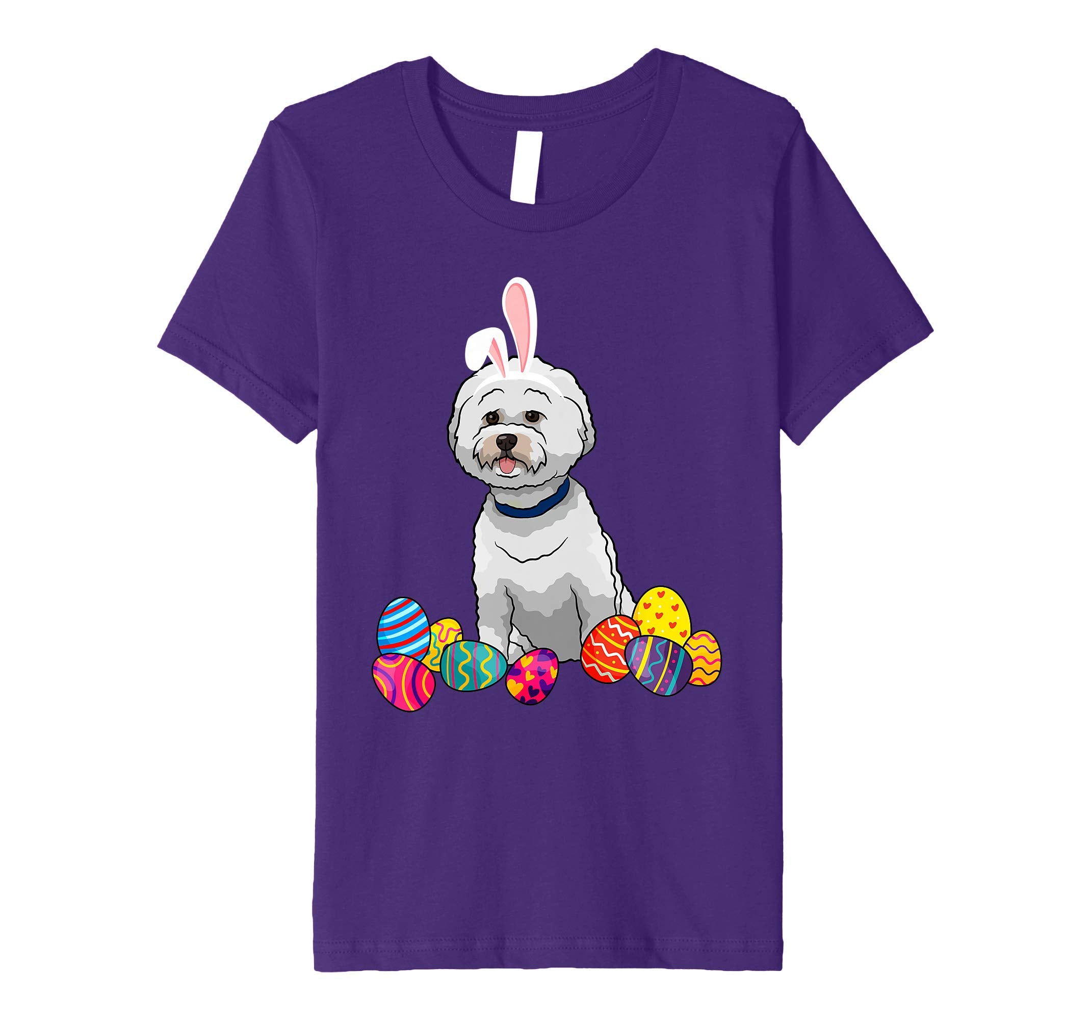 Bichons Frise Bunny Ear With Egg Easter Easter Day Shirt