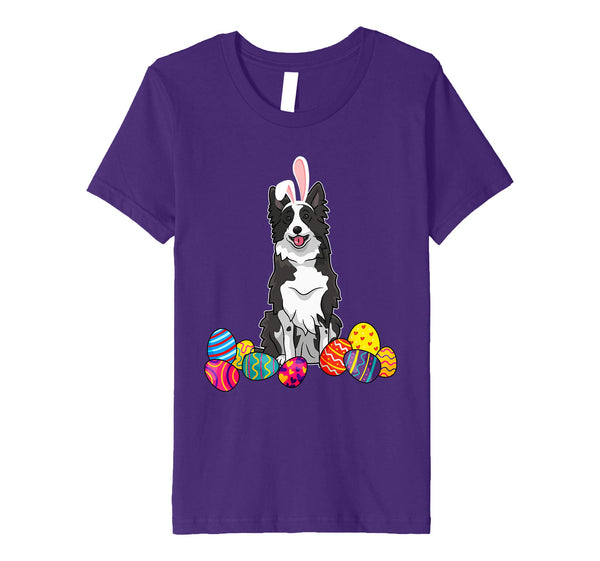 Border Colie Bunny Ear With Egg Easter Easter Day Shirt