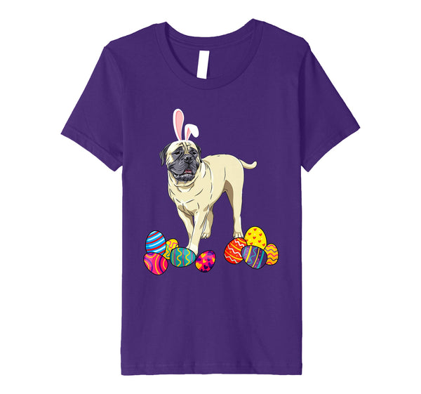 Bullmastiff Bunny Ear With Egg Easter Easter Day Shirt