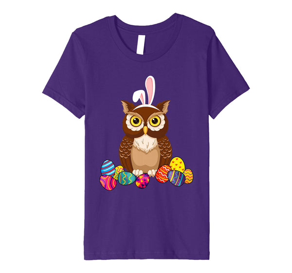 Owl Bunny Ear With Egg Easter Easter Day Shirt