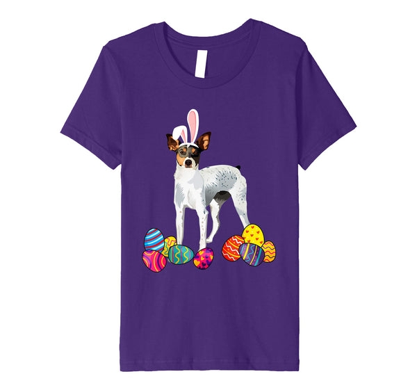 Rat Terrierz Bunny Ear With Egg Easter Easter Day Shirt