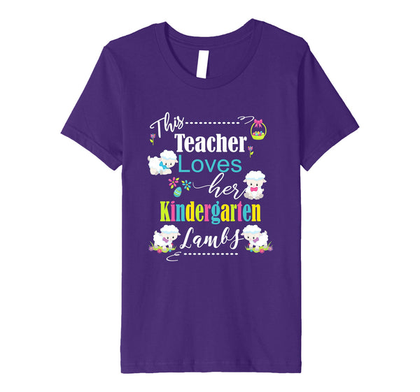 Kindergarten Easter Teacher Shirt Cute Love My Lambs Tee