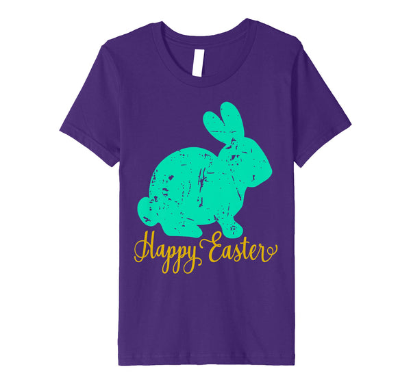 Happy Easter Bunny Shirt Distressed Vintage Grunge Teacher