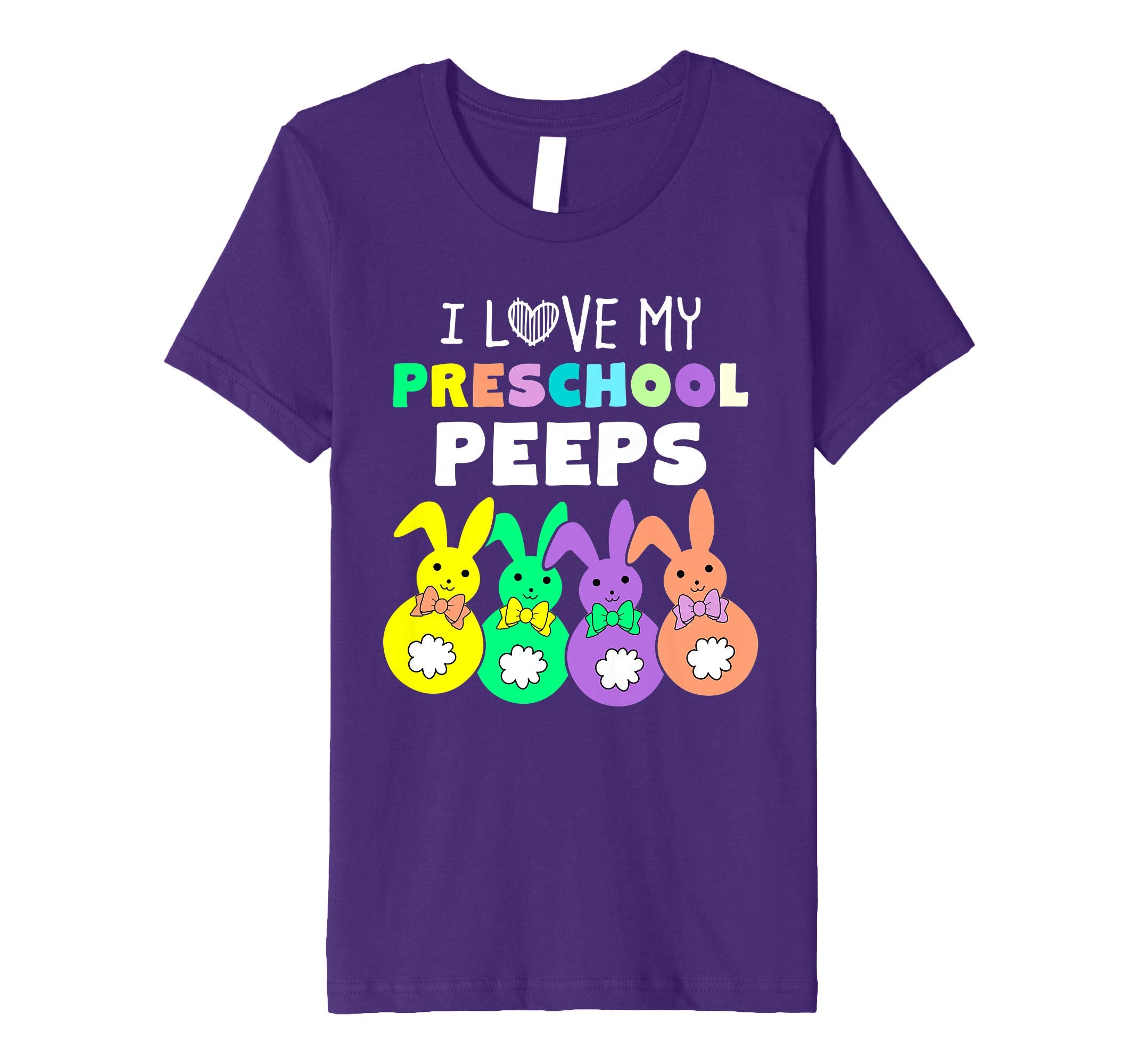 I Love My Preschool Peeps Happy Easter Bunnies Teacher Shirt