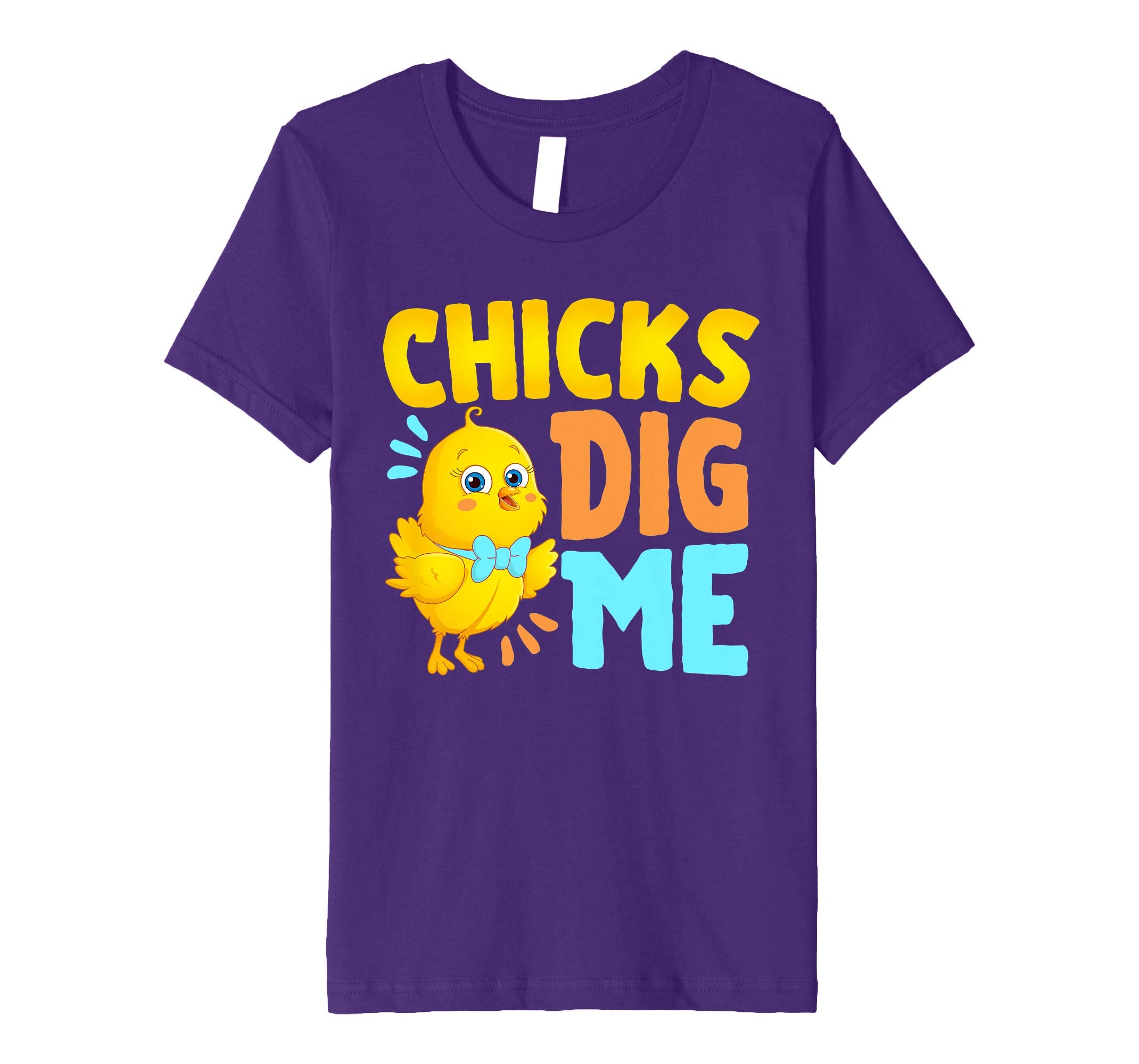 Chicks Dig Me Egg Hunt Happy Easter Kids Boys Girls T Shirt