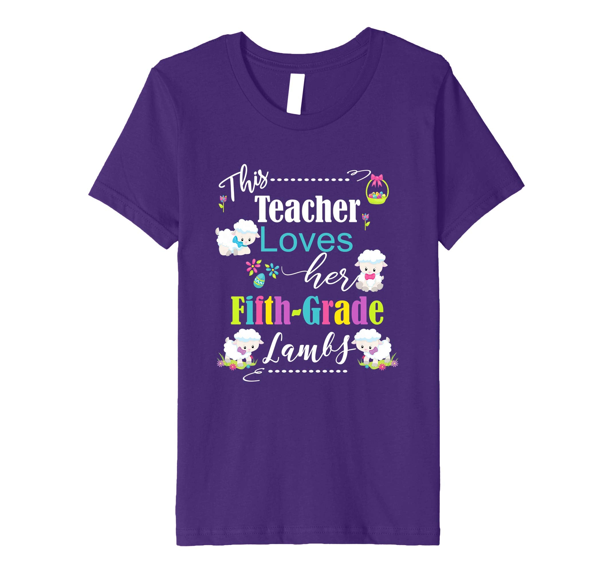 Teacher Easter School Shirt Cute Fifth Grade Love My Lambs