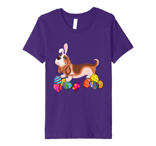 Basset Hound Bunny Ear With Egg Easter Easter Day Shirt