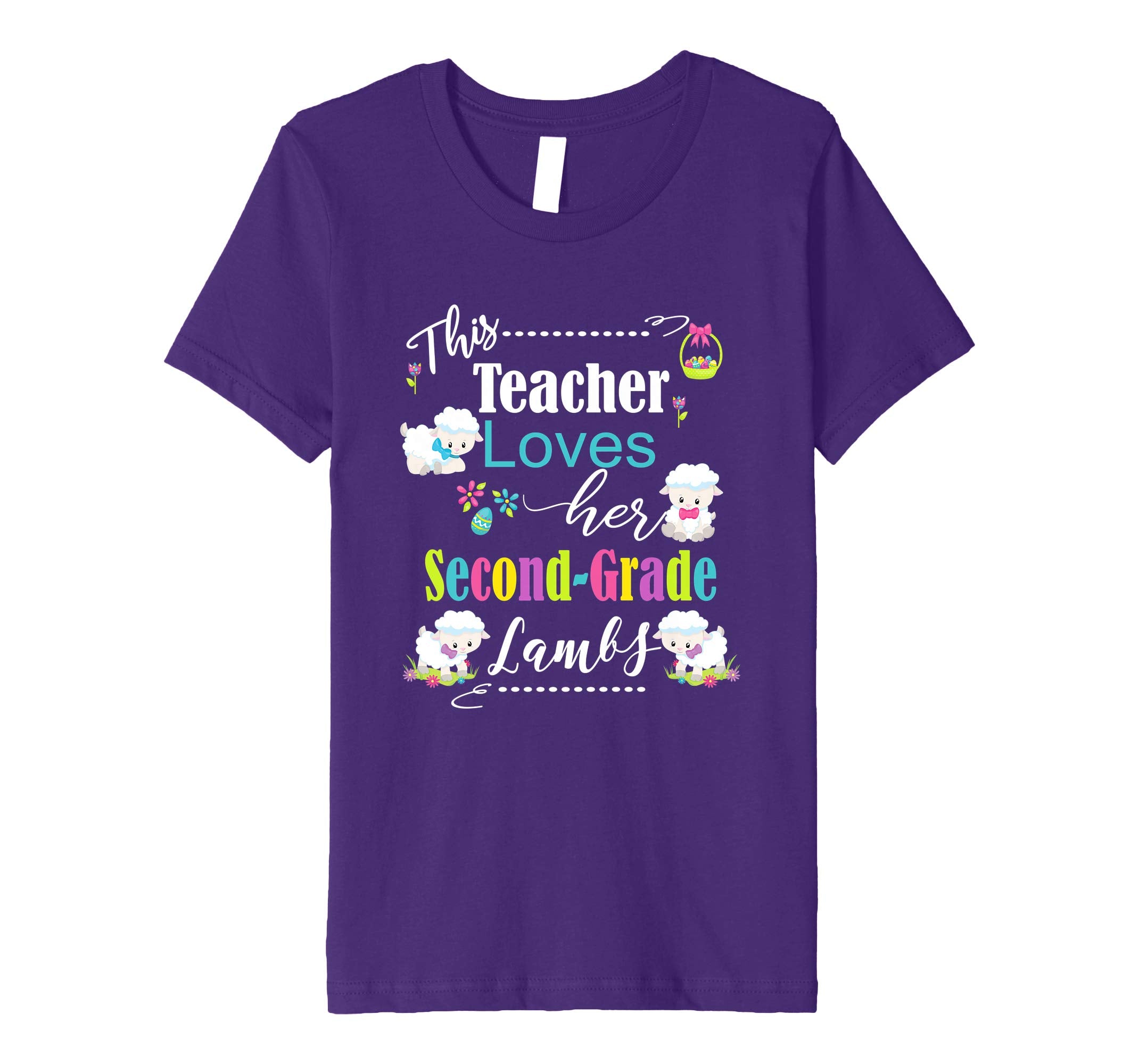 Second Grade Easter Teacher Shirt Cute Love My Lambs Tee