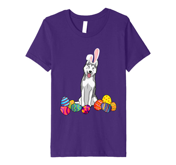 Husky Bunny Ear With Egg Easter Easter Day Shirt