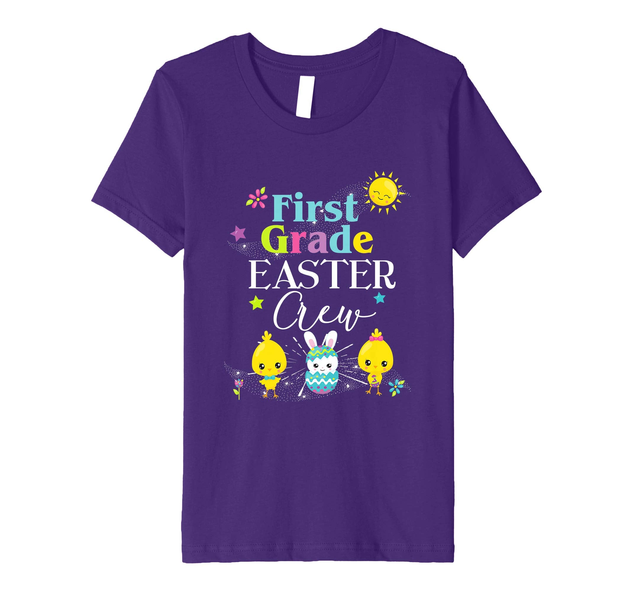 First Grade Teacher Student Easter School Shirt Cute Crew