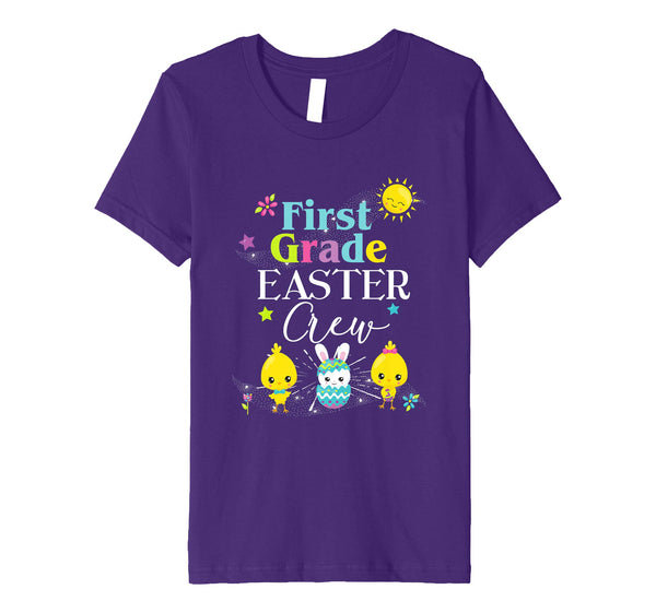 First Grade Teacher Student Easter School Shirt Cute Crew