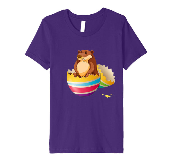 Baby Otter Hatching From Easter Egg Easter Day Shirt