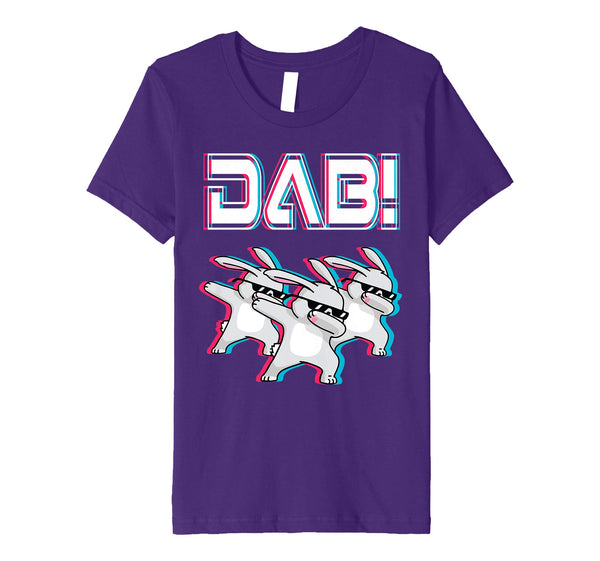 Vintage Three Bunny Dabbing Dancing Happy Easter Shirt DAB