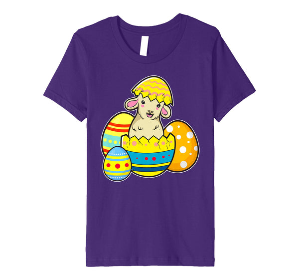 Cute Easter Lamb Shirt Egg Hunt Kids School Spring