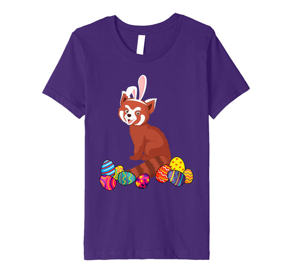 Red Panda Bunny Ear With Egg Easter Easter Day Shirt