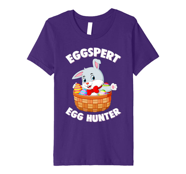 Eggspert Egg Hunter Happy Easter Kids Boys Girls T Shirt