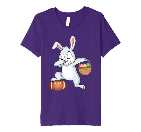 Bunny Rabbit With Easter Eggs Dabbing Playing Football Shirt