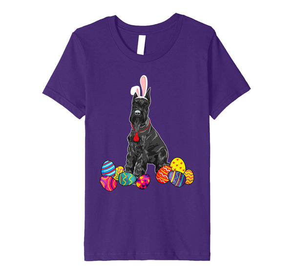 Giant Schnauzer Bunny Ear With Egg Easter Easter Day Shirt