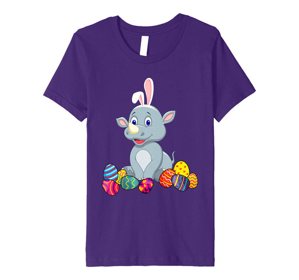 Rhino Bunny Ear With Egg Easter Easter Day Shirt