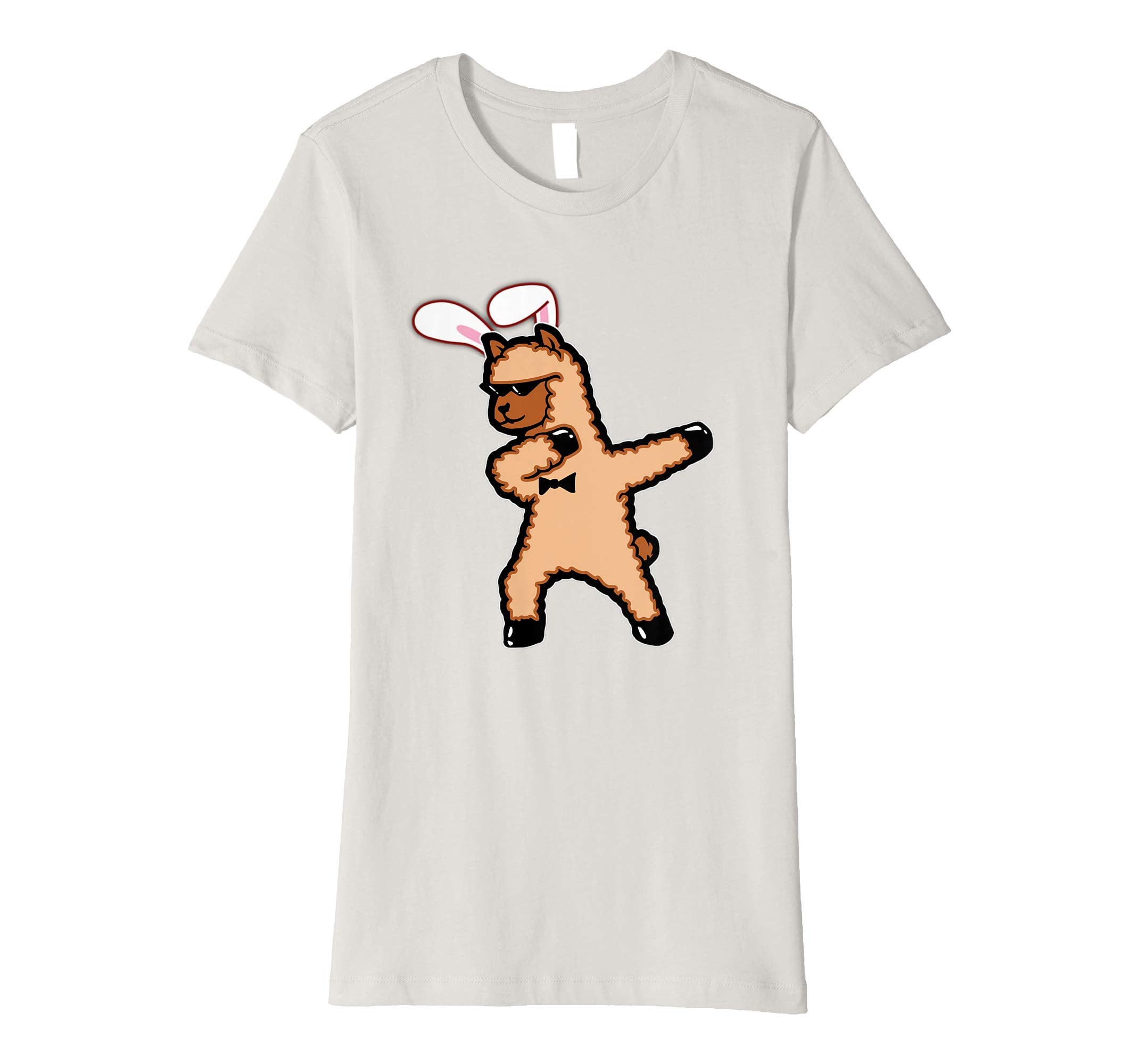 Easter Bunny Dabbing Llama Tshirt Rabbit Ears Animal Gift